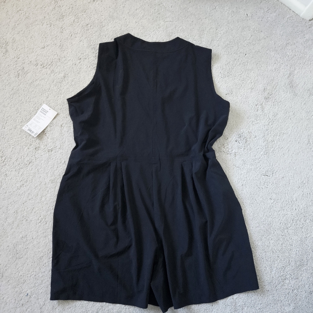 NWT Athleta | Marlow Romper Black Athletic Athleisure Outdoor, Womens 1X - Picture 6 of 7
